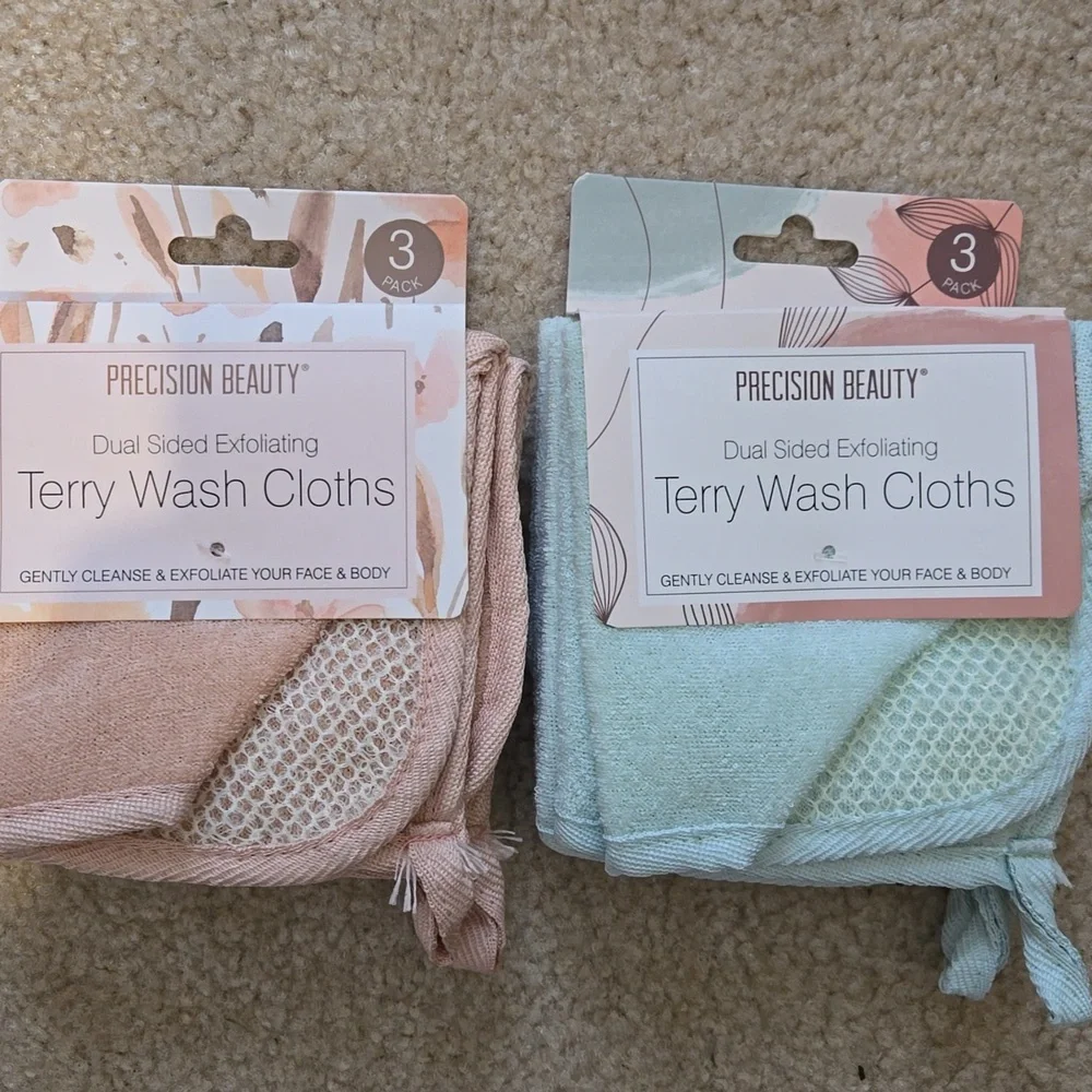 Exfoliating Terry wash clothes,NEW